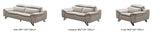 973 Three piece sofa set by ESF