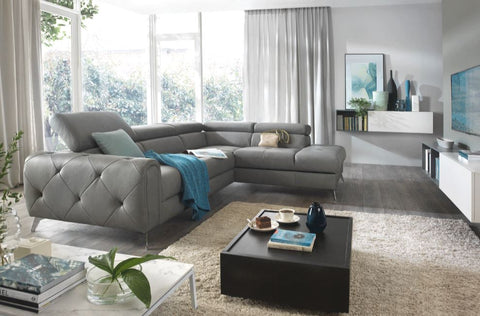 Camellia Leather Sectional/w Bed by ESF